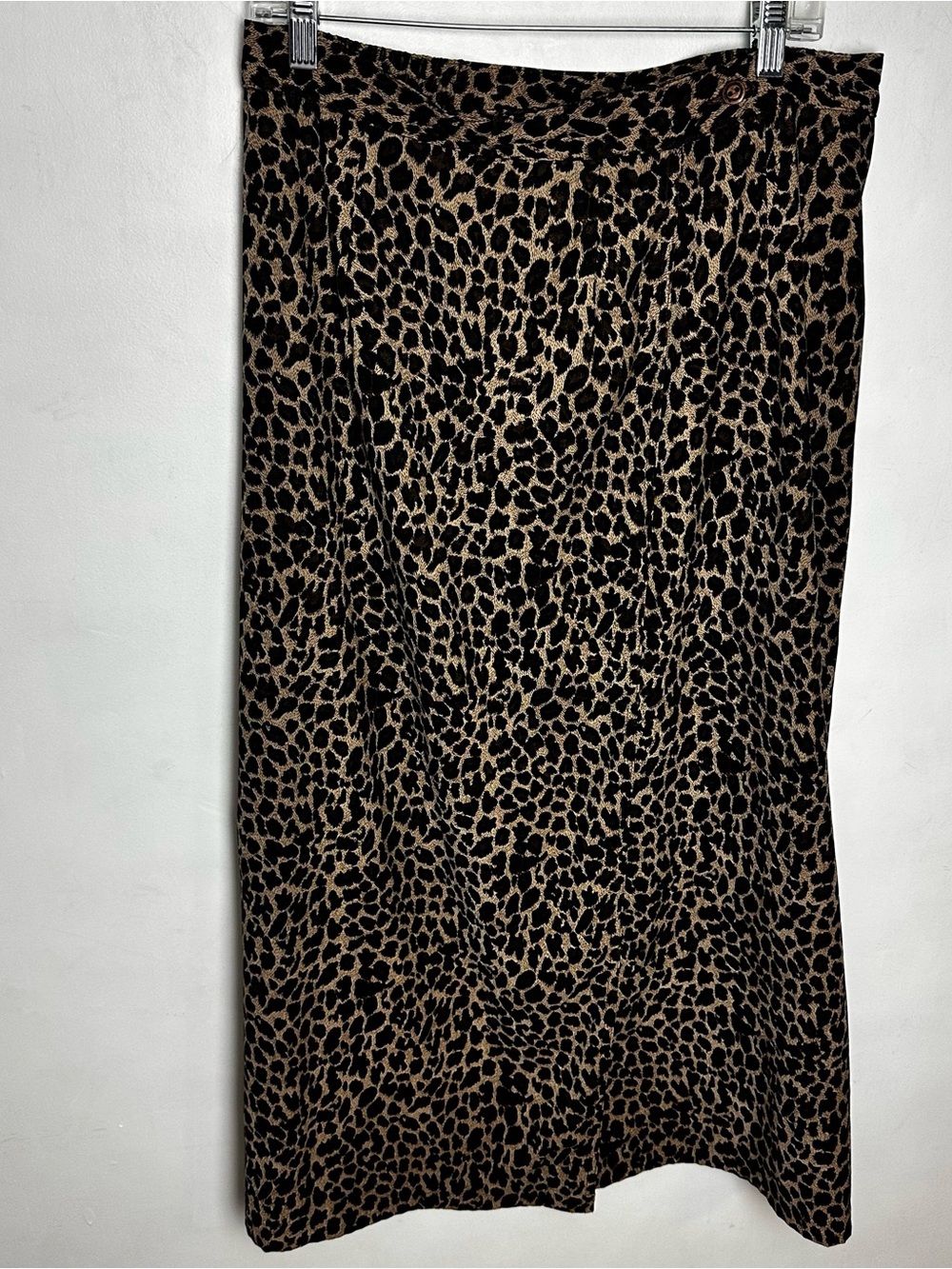 Vintage Sun River Clothing Maxi Wrap Skirt Women's Medium Leopard Print Pencil